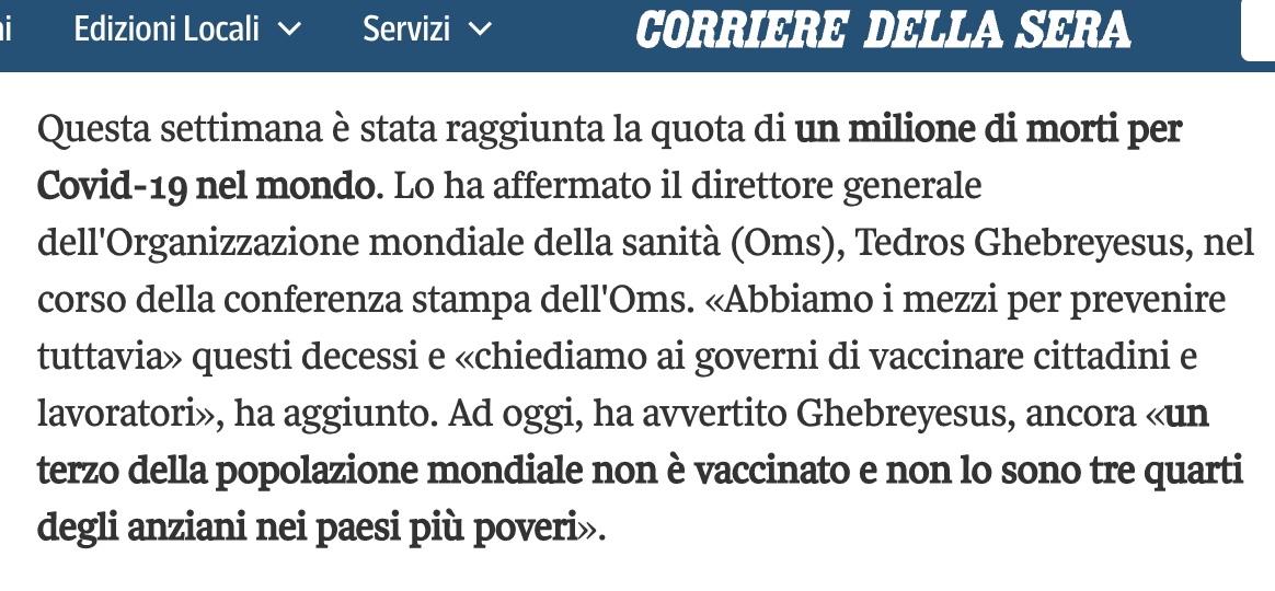 emenietti's tweet image. i decessi per covid da inizio pandemia sono oltre 6,4 milioni, ma basta un&apos;agenzia che parla di un milione (perdendosi che il dato è riferito al solo 2022) per combinare questo 👇