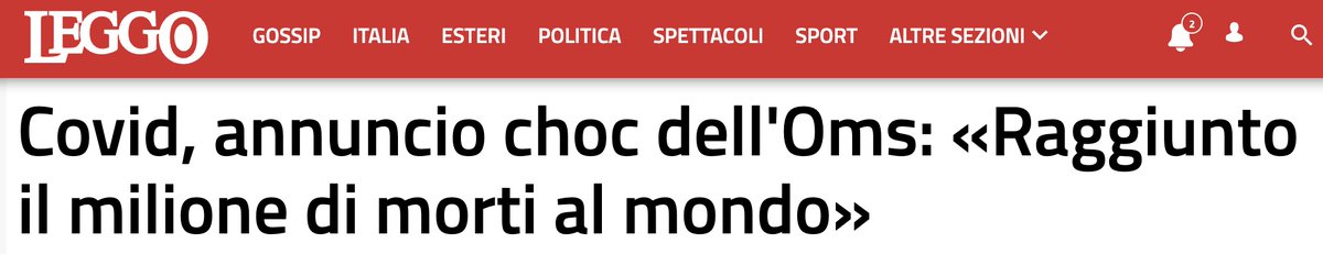emenietti's tweet image. i decessi per covid da inizio pandemia sono oltre 6,4 milioni, ma basta un&apos;agenzia che parla di un milione (perdendosi che il dato è riferito al solo 2022) per combinare questo 👇