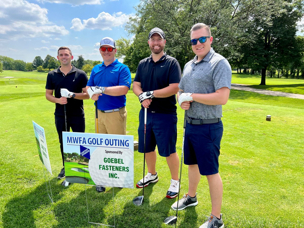 GoebelFasteners's tweet photo. The @MWFA_News #FSTNR Week Golf Outing was a great time! @GoebelFasteners enjoyed sponsoring the event and met a lot of new industry friends! Thank you for the hospitality and we look forward to the next event!

#MWFA #GOGoebel #FastenerIndustry #Networking https://t.co/eShe9n6LgX