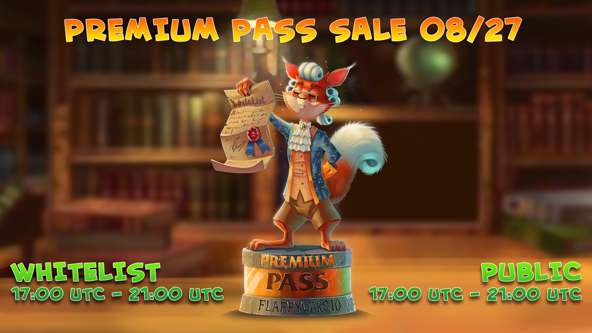 Hello! 
Check our news about a sale of Premium Passes! 
You can check news at our Discord channel: 
discord.gg/flaffywars