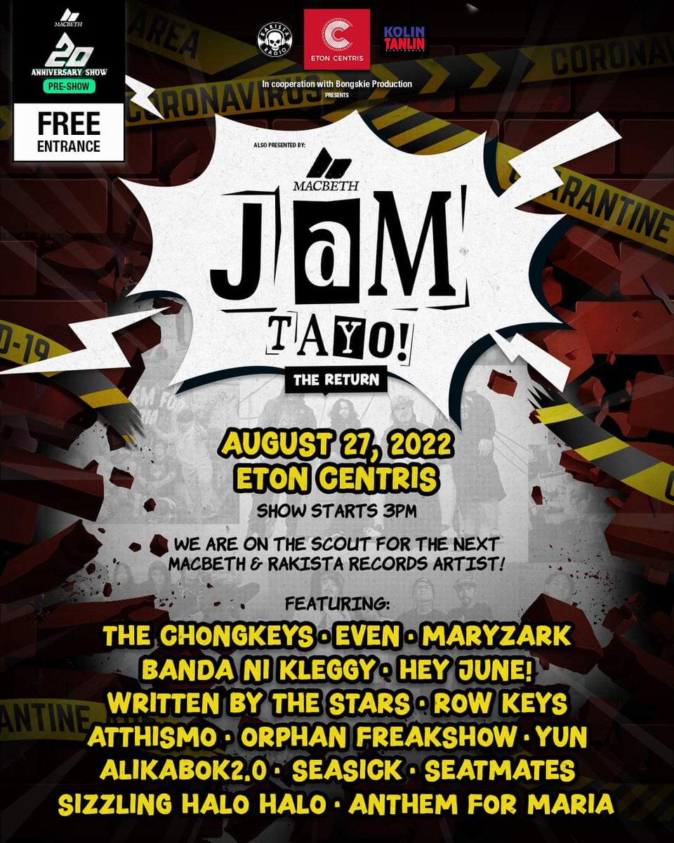maryzarkmusic's tweet photo. Kitakits sa Sabado! Yung set namin mga around 9pm! 😊#RJam #Macbeth https://t.co/AcJ3017H8h