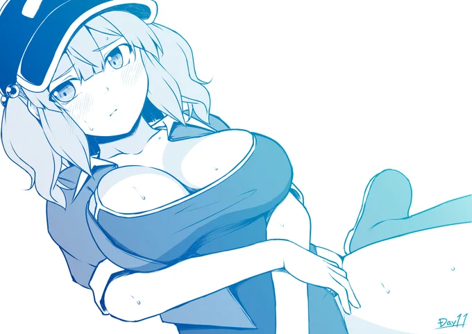 #100日チャレンジ
11日目のにとりさんです。胸がきつい。 