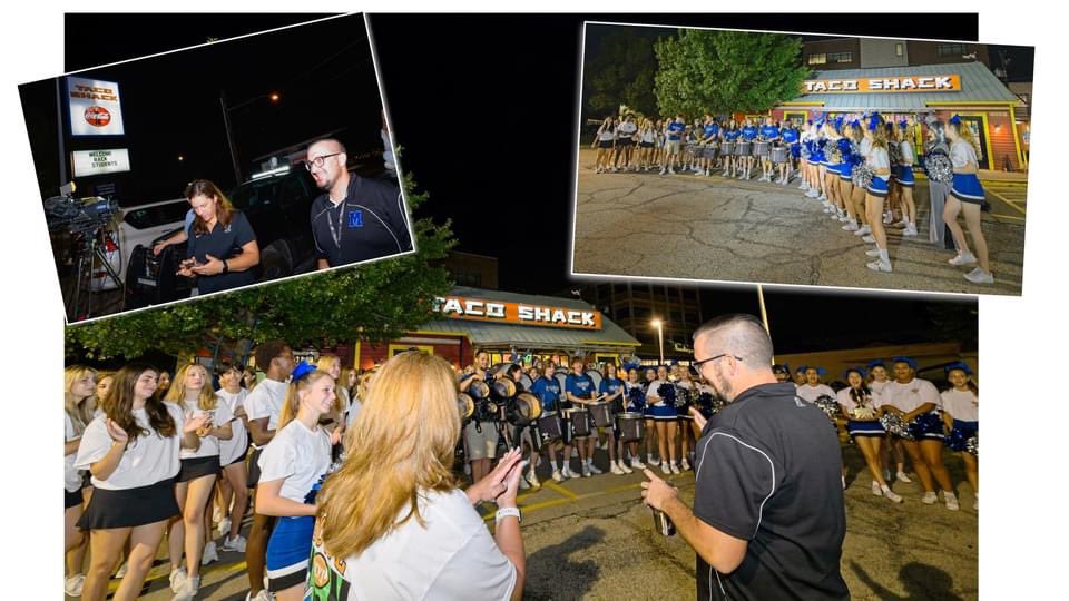 MACKnightsBand's tweet photo. Mac wins the Taco Shack Bowl Spirit competition! π And Happy Birthday to Mr. Pride, our Percussion Director! πΈ Rene Renteria #gomacband https://t.co/3WvvmSW83n
