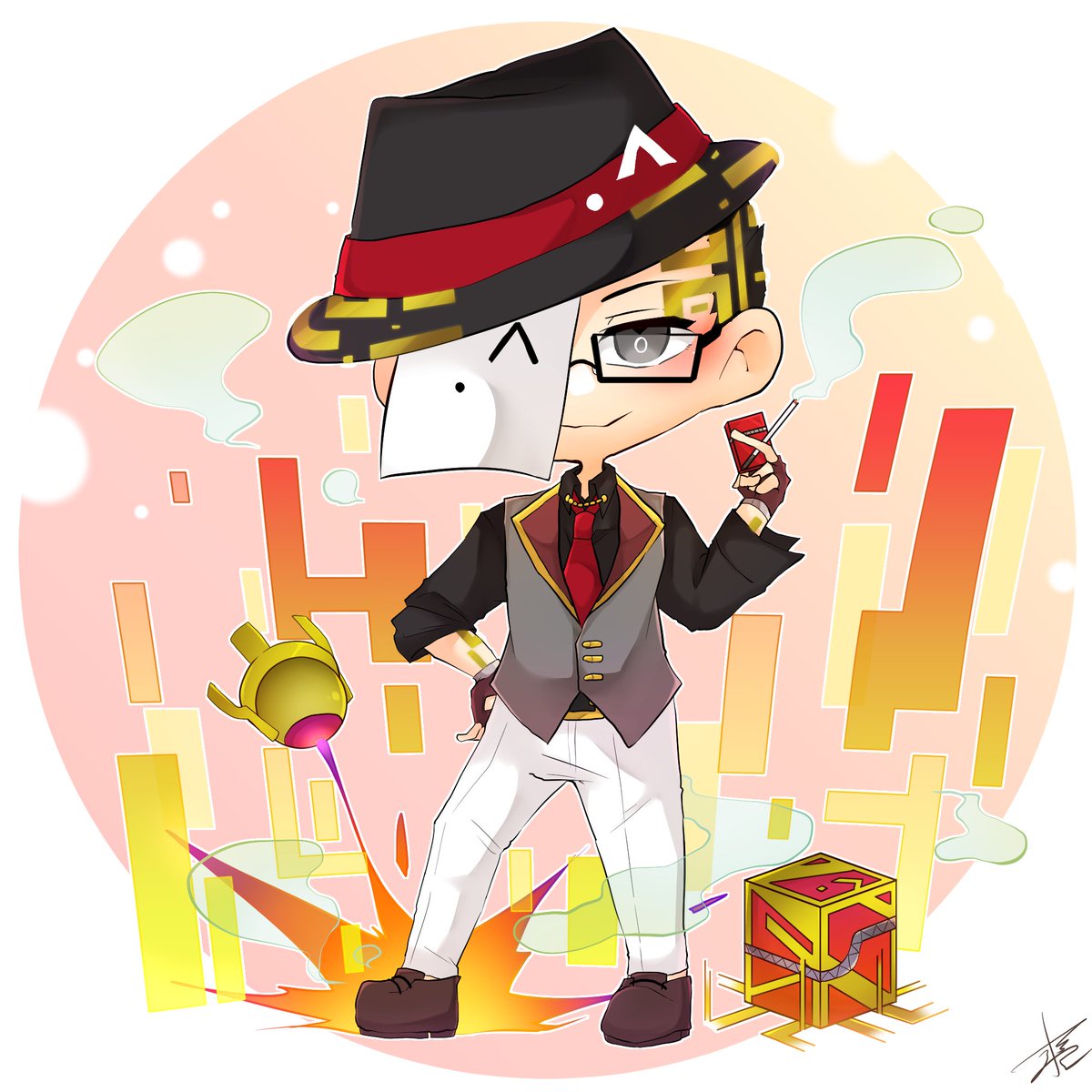 KikuchiDotHat's tweet image. めっちゃかっこよく描いてもらいました！
オリキャラ×チェンバー
居夜　ヤミさん（@Tokoyoneyami_77）に
書いてもらいました.^！
＃DotHat