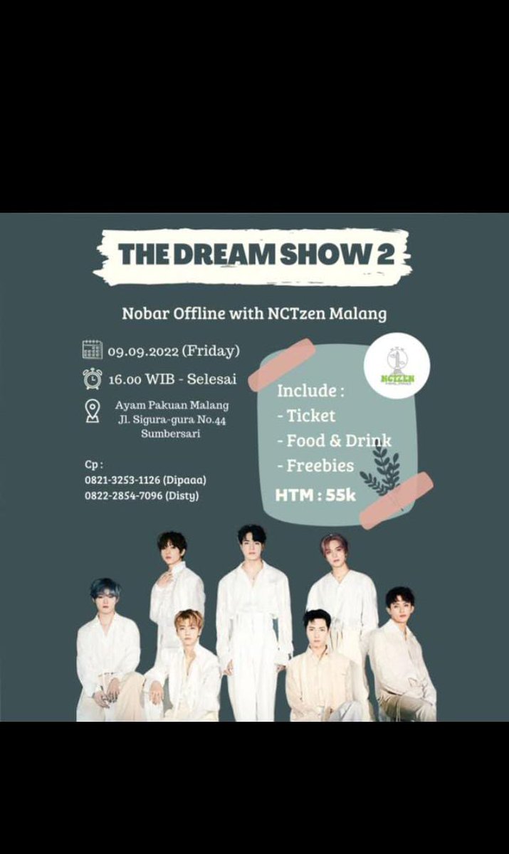 ada yg mau nobar NCT dream show 2 dom malang #WTS