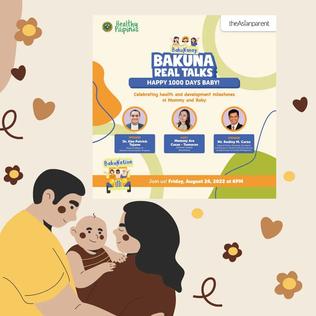 jhenkit05's tweet photo. Let's watch the Bakuna Real Talks on August 26, 2022 (6pm) at @AsianparentPH FB page. See you TAParents!
Don't forget to take the pledge on the content hub! https://t.co/k8vzJho8K0
#BuildingABakuNation #TeamBakuNanay #theAsianparentPH #VIParentsPH https://t.co/hYa0b5juw8