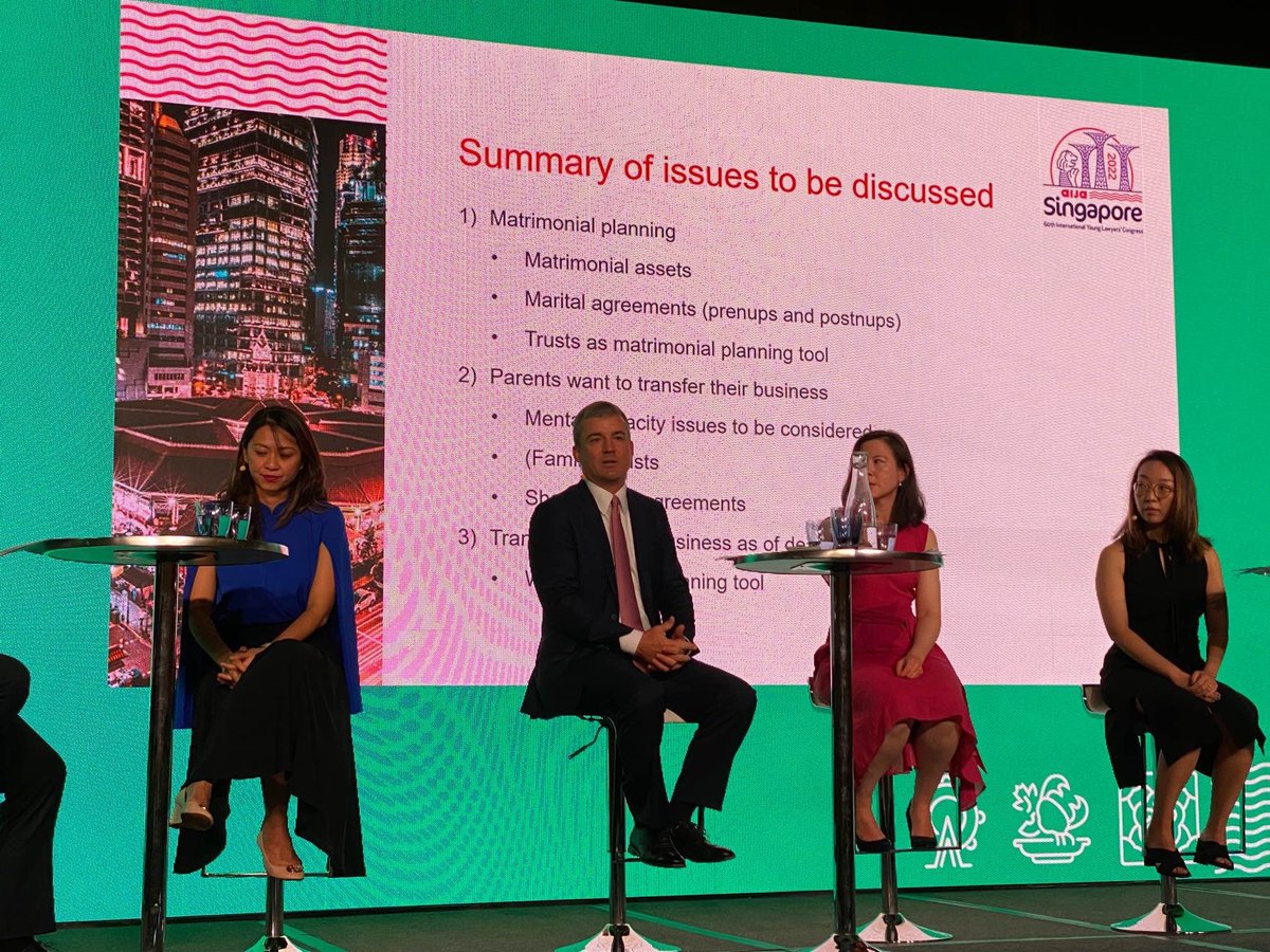 This week, #HSBLaw’s <a href="/willjohnsonsc/">Will Johnson</a> had the opportunity to speak on a panel at the 60th Annual Congress of the International Association for Young Lawyers (AIJA) in Singapore to discuss Wealth Planning in Asia: In Marriage and in Death. #aijasingapore #aijacongress2022