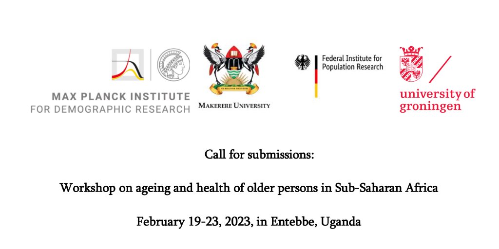 MPIDRnews's tweet photo. 📢Submit an abstract
to take part in the workshop on ageing 👵👴and health⚕️of older persons in Sub-Saharan Africa until 📆September, 28
https://t.co/qwmRC6Up5g https://t.co/zp9NafSzbC