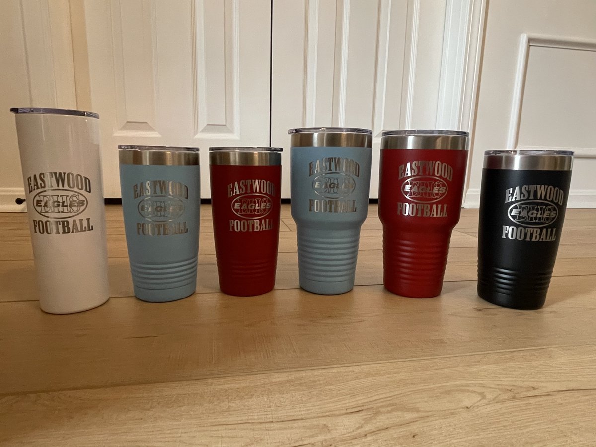 ELSGridironClub's tweet photo. We will be selling Eastwood Football tumblers before tomorrows game! Text 419-575-9871 to reserve a size or color. We have a limited quantity of each item.
20 oz. $20
30 oz. $22 https://t.co/n9bDhDjDUn