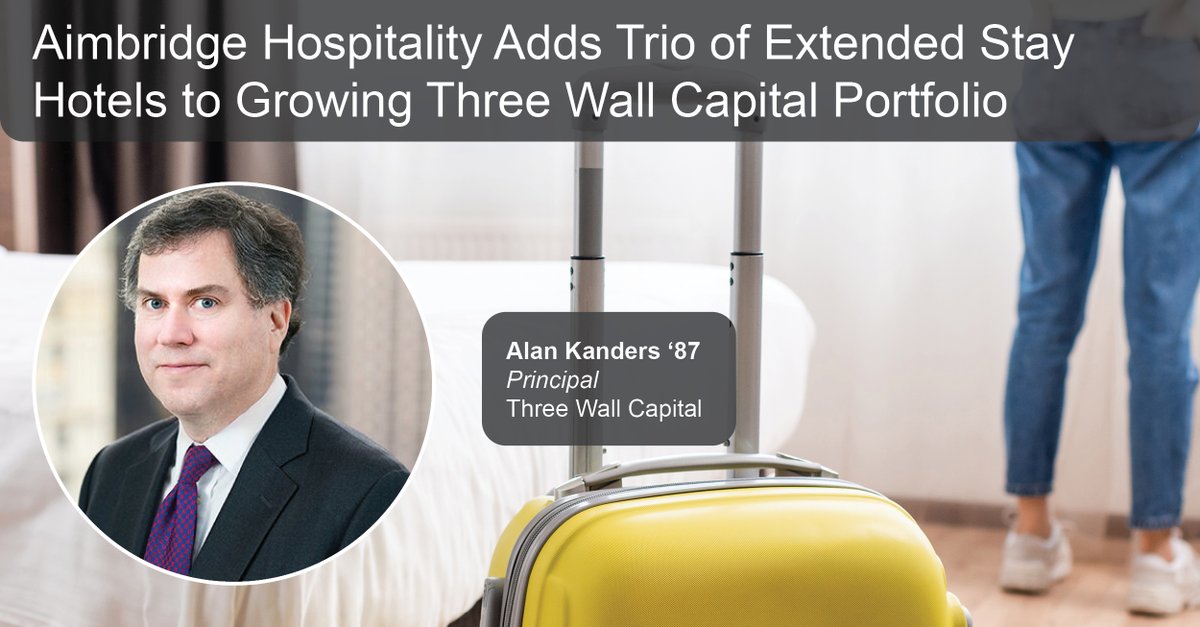 #CREF board member Alan Kanders ‘87, principal, Three Wall Capital shares his thoughts on Aimbridge Hospitality’s recent additions to Three Wall’s portfolio: bit.ly/3pFYFAR