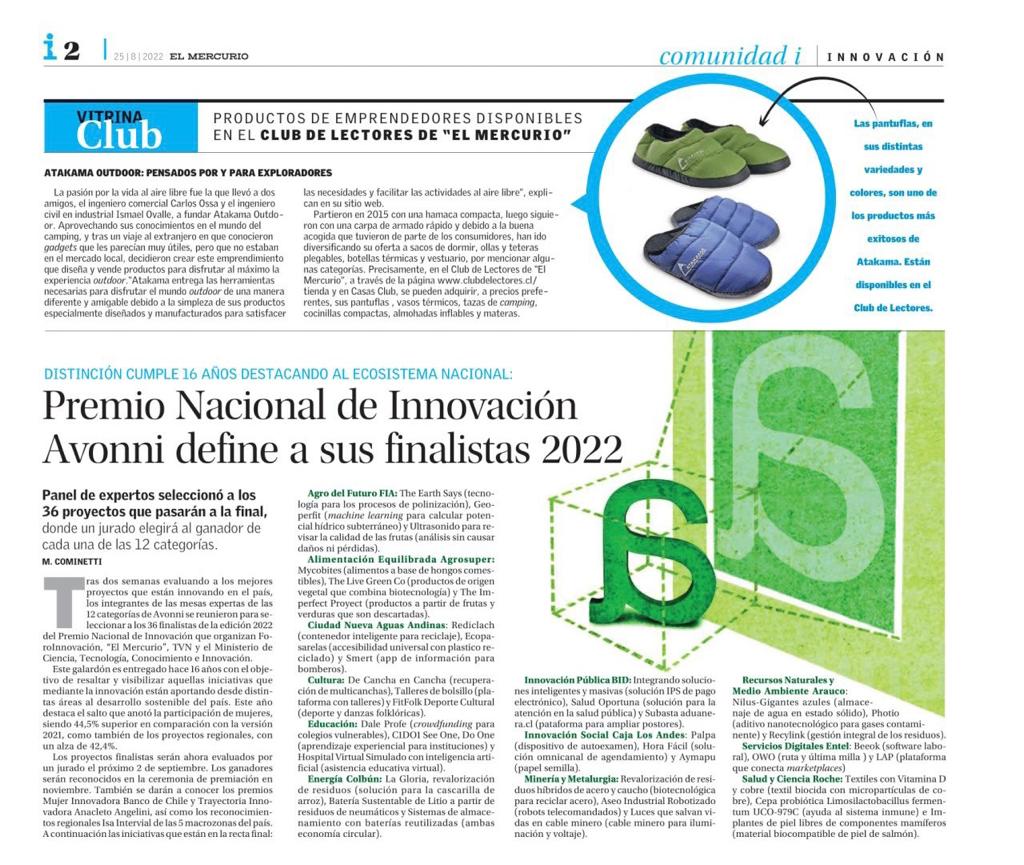 INCUBAUDEC's tweet photo. #PrensaIU 

¡@premio_avonni definió a las y los finalistas 2022 y #Smert es uno de ellos! 

La empresa perteneciente a la #ComunidadIU buscará conseguir el reconocimiento honorífico más importante del mundo de la innovación en Chile en la categoría Ciudad Nueva @aguas_andinas 👏 https://t.co/nSnwmk24hJ