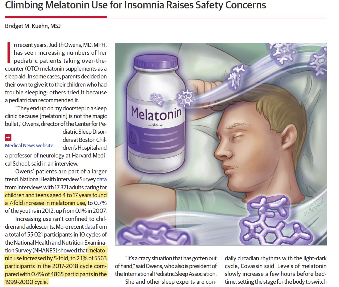 Satchin Panda on Twitter: "One in 50 adults and 1 in 140 children in the US  are using #melatonin to fall asleep. Melatonin is not as safe as people  assume. It can