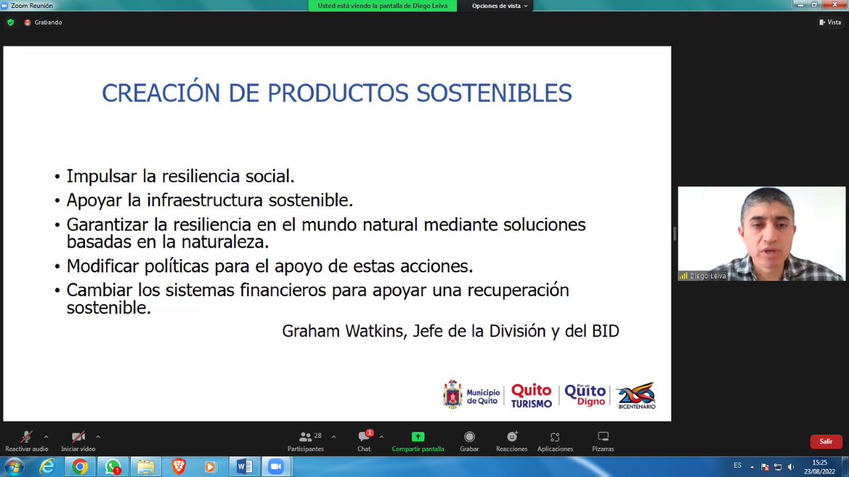 EPMQuitoTurismo's tweet photo. Dictamos el 👨🏻‍💻 curso virtual "Innovación en la creación de paquetes turísticos", con la participación de 29 representantes de agencias de servicios turísticos del DMQ, a fin de que adapten sus productos a las tendencias actuales a nivel mundial.

#PorUnQuitoDigno https://t.co/FS4JTIePYc