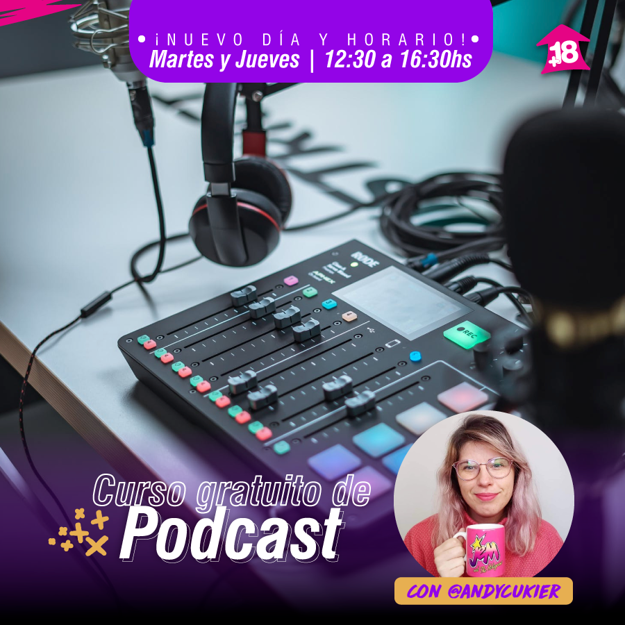 Curso gratuito de PODCAST! con <a href="/AndyCukier/">Andy Cukier</a>, creadora de pods como  @Gatocraciapod
, Crudo y #EstáBienNoEstarBien
Arranca el 01/09
Reunión informativa 25/08 - 13hs!
 #podcast #grabacion #spotifypodcasts #Argentina #gratis