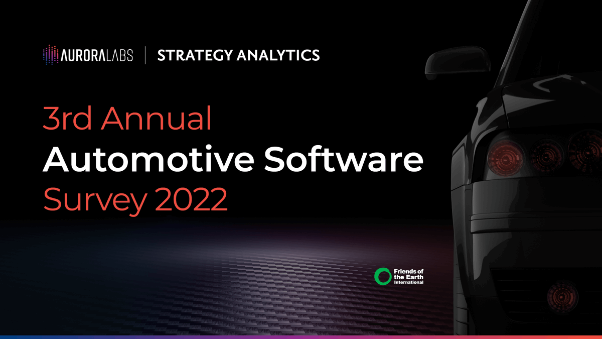 TheAuroraLabs's tweet photo. GO for our 3rd Annual Automotive Software Survey! 
Share your views about the biggest trends of automotive #software development and be one of the first people to receive this year's top insights. https://t.co/6IPTMOg7xg @SA_Update https://t.co/JWgDL0NqEU