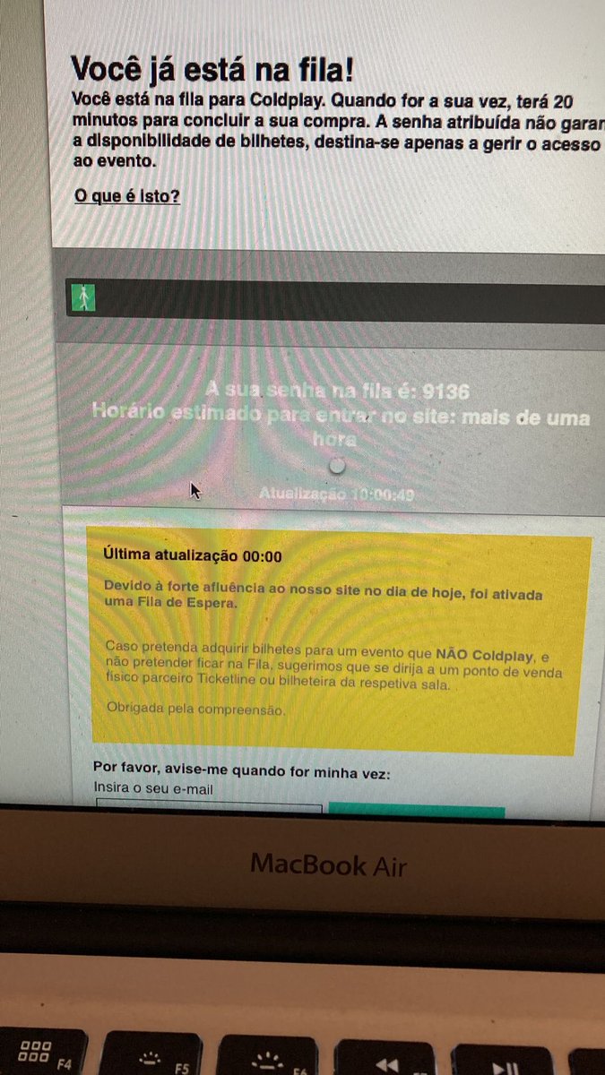 SaletaAlberti's tweet photo. Increíble lo que me ha pasado al querer comprar las entradas de @Coldplay para Coimbra con @tickeline . Estaba en el 9136 y cuando por fin me ha tocado, me dice que ha sido utilizado el url y luego que era incorrecto. En serio? Desde las 7:50 de la mañana esperando… #Timada https://t.co/noYzoNTKXb