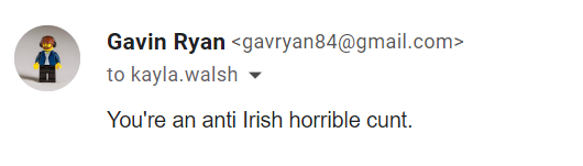 Lovely email in my inbox this afternoon. People really don't like when you point out a lack of diversity.