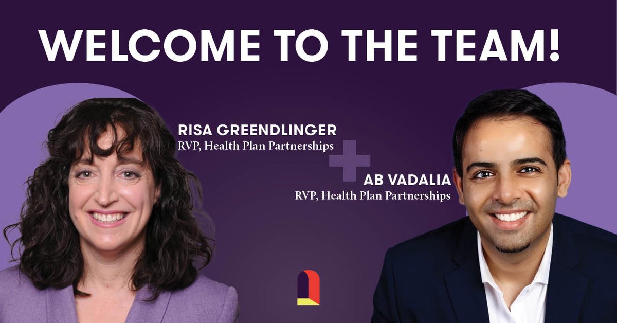 wondrhealth's tweet photo. We're excited to welcome Risa and AB to Wondr! “We have established relationships with many leading health plans and hiring exceptional talent will allow us to transform even more populations and plans,” said Mary Ellen Anderson, VP of Health Plan Partnerships, Wondr Health. https://t.co/ah9MaQcSjY