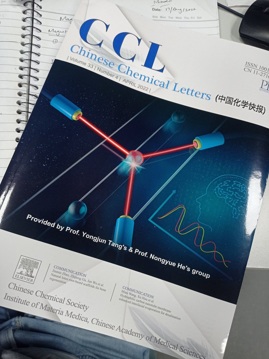 molvimobi's tweet image. Happy to receive a complementary copy from @ChinChemLett featuring our article as cover image.
#AcademicChatter #AcademicChatter
