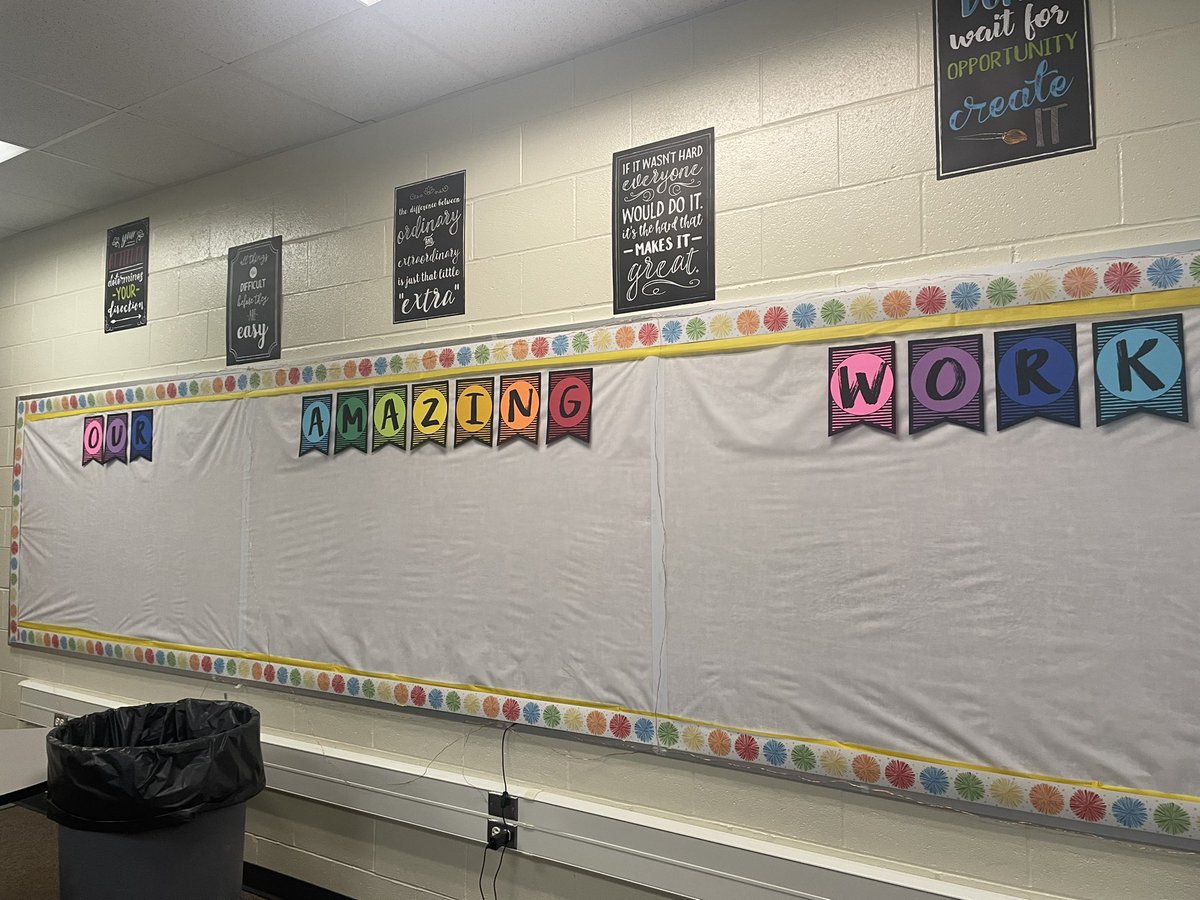 Mrs High is ready to roll in Social Emotional Creative Arts (SECA)!  Sketch books made and a board ready to display work ❤️#art #wildcatway