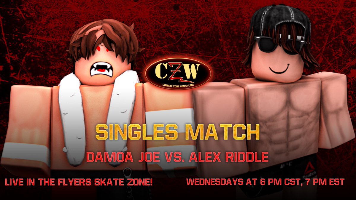 CzwRblx's tweet photo. 2 weeks from now, Live from the Flyers Skate Zone!

As both men make their CZW Debuts, #DamoaJoe will face off against The Bro himself, #AlexRiddle! 

Which man will make their start line in CZW? https://t.co/zef2nl5uQ2