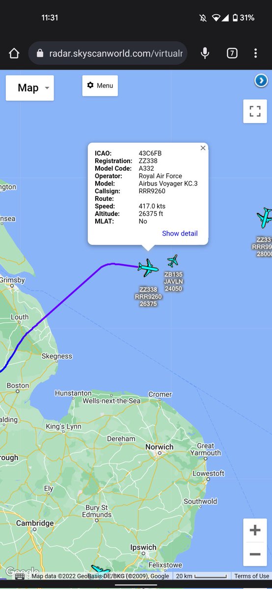 scan_sky's tweet photo. Qatari 🇶🇦 Typhoons Meeting Up With - 

#RAF 🇬🇧 - Airbus Voyager KC3 - #ZZ338 - #RRR9260

Qatar Emiri Air Force 🇶🇦 - Hawk MK.167 - #ZB135 - #JAVLN Is The Photoship 📸

H/t - @jamjake01 For His Comms Posting. https://t.co/NnqKA1sIcn