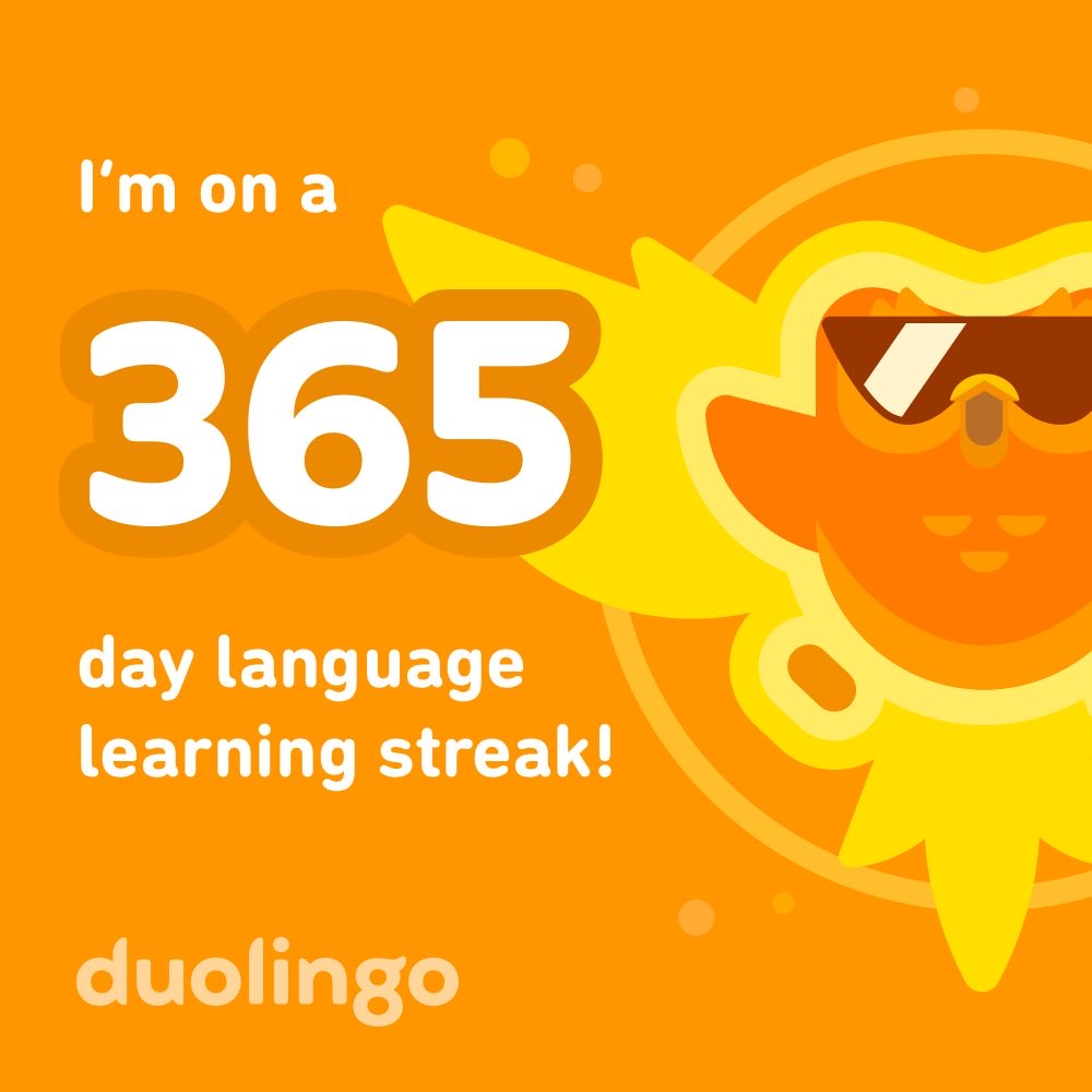 heyhiguma's tweet photo. i did iiiiit!!!! 3️⃣6️⃣5️⃣‼️

⁦@duolingo⁩ ⁦@duolingoUK⁩ https://t.co/m57KYd4WVb