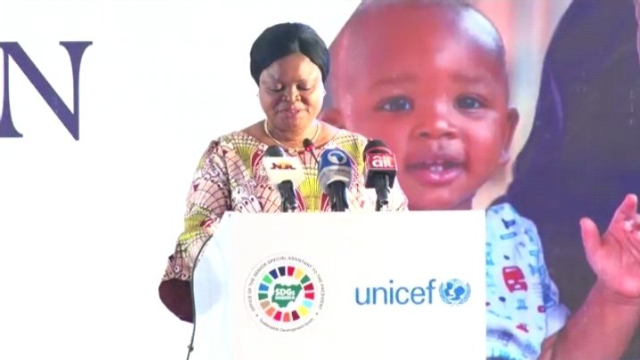 SDGRadioNG's tweet photo. H.E. @Adejoke_O_A - SSA @ossap_sdgs
Giving her welcome address at the #LaunchSDG3and4Reports
A first in the Global South! #LaunchSDG3and4Reports #GoodHealth #WellBeing #QualityEducation #SDGNG #SDGEvaluation #Agenda2030 #GovtAtWorkNG #SDGRadio #SDGRadioNG #BeTheFuture https://t.co/NKMjp1gWFX