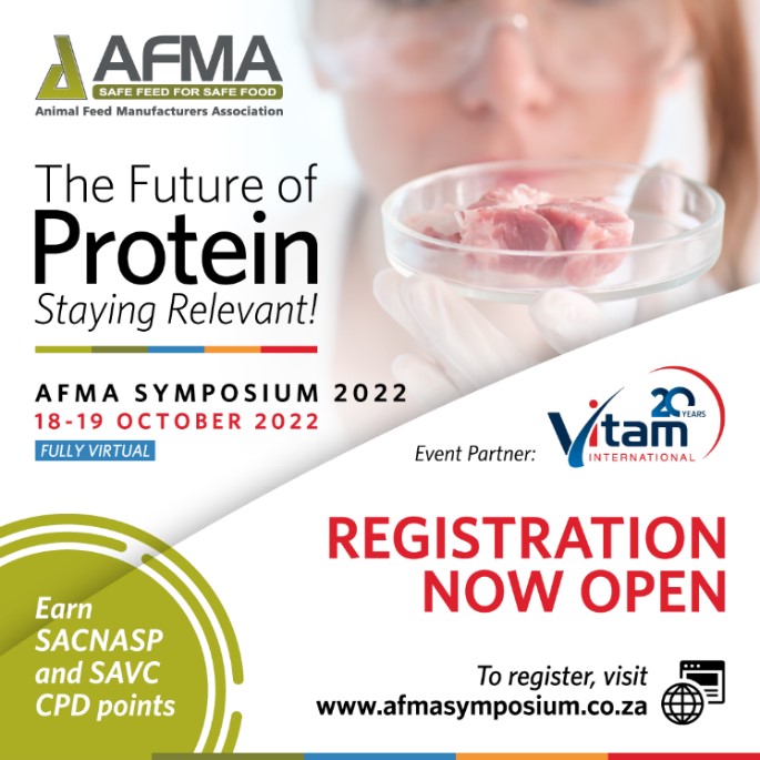 Stockfarmmag's tweet photo. Don’t miss the largest event in South Africa dedicated to manufacturers of #AnimalFeed & animal feed nutritionists. The virtual #AFMAsymposium provides 2 days' of presentations & networking with industry experts. Register here: https://t.co/n5scWYvIHQ
@afmasouthafrica https://t.co/75ORU9hiX4