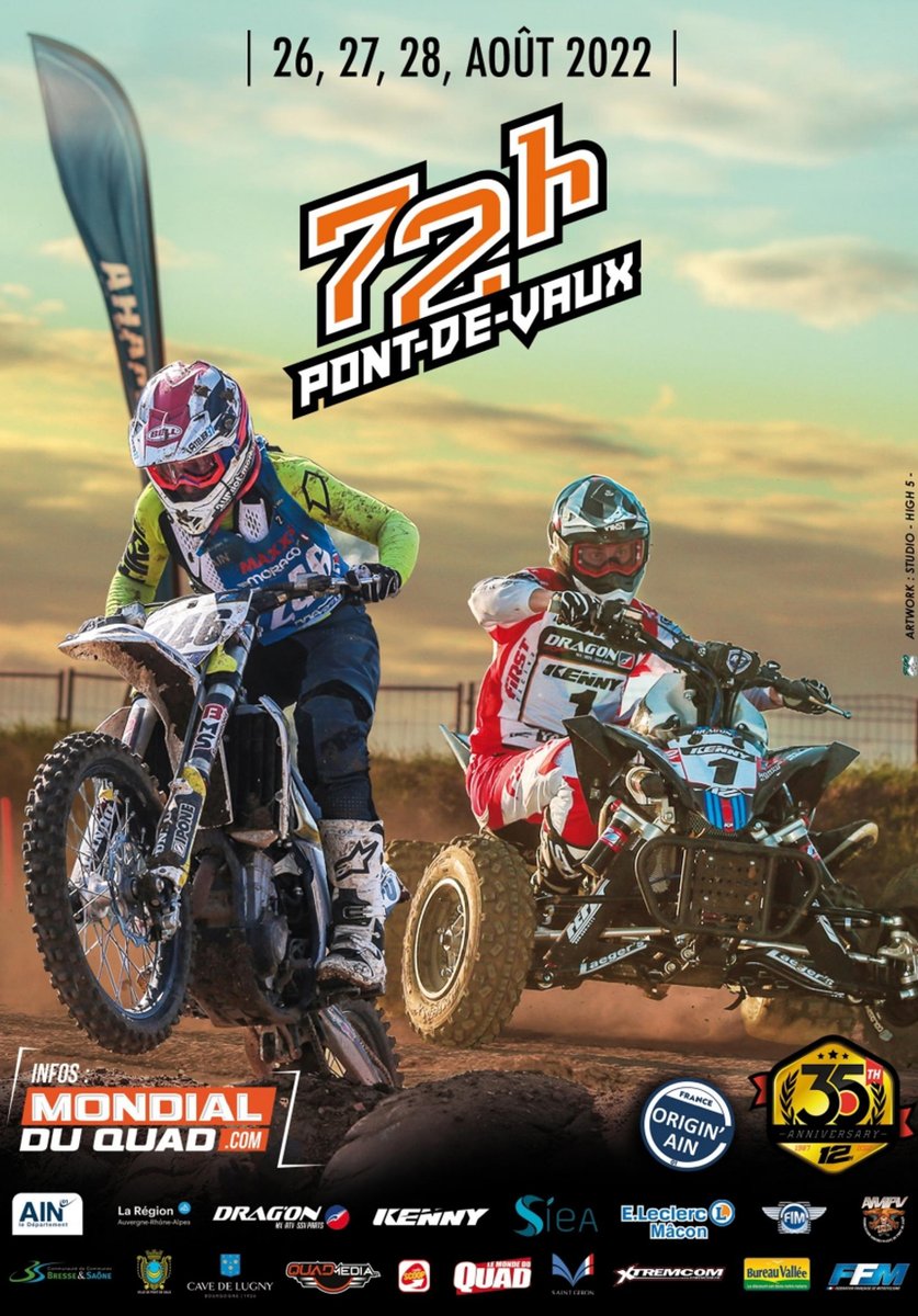 ffmoto's tweet photo. 35ème édition du #MondialDuQuad
72 Heures de #PontDeVaux-01 – 25-28 août 2022 : Top départ aujourd’hui ! https://t.co/fmPTmEqNbe https://t.co/hF0WuwyV5s