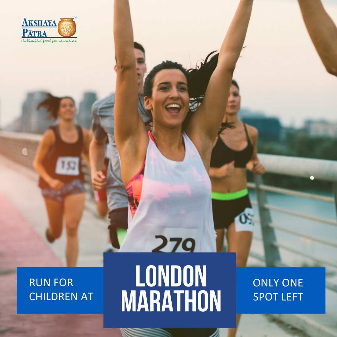 Run for #Children at the iconic #LondonMarathon on 2nd October 2022.  #TAPFUK has a ticket for you. With each step you take, you'll take a hot meal closer to a hungry child. One space left! Register before this weekend. Drop us an email - office@tapf.org.uk