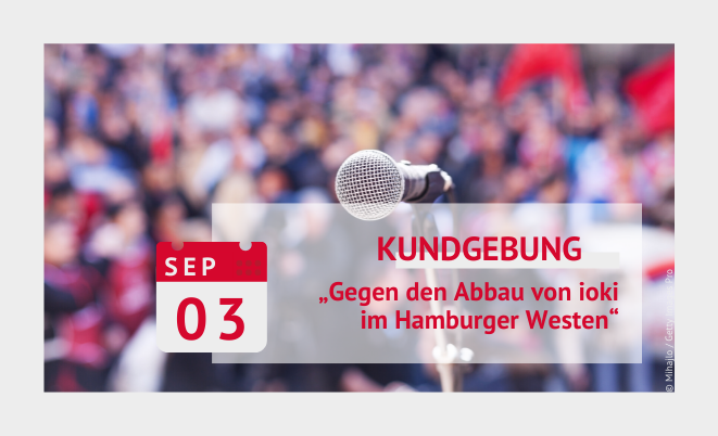 SoVDHamburg's tweet photo. Auf Initiative des #sovdhamburg, findet am Sa, 3.9.2022, eine Kundgebung gegen den Abbau des #ioki-Angebots im Hamburger Westen statt. Vor allem für Senior:innen und Menschen mit Mobilitätseinschränkungen wäre dies ein großer Rückschritt. #infrastruktur

https://t.co/y9WYWNG4w0 https://t.co/Fhotts211T