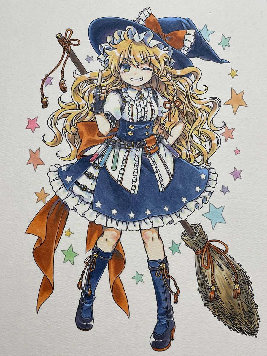 霧雨魔理沙 「細かいはみ出しを消し 」|粗茶のイラスト