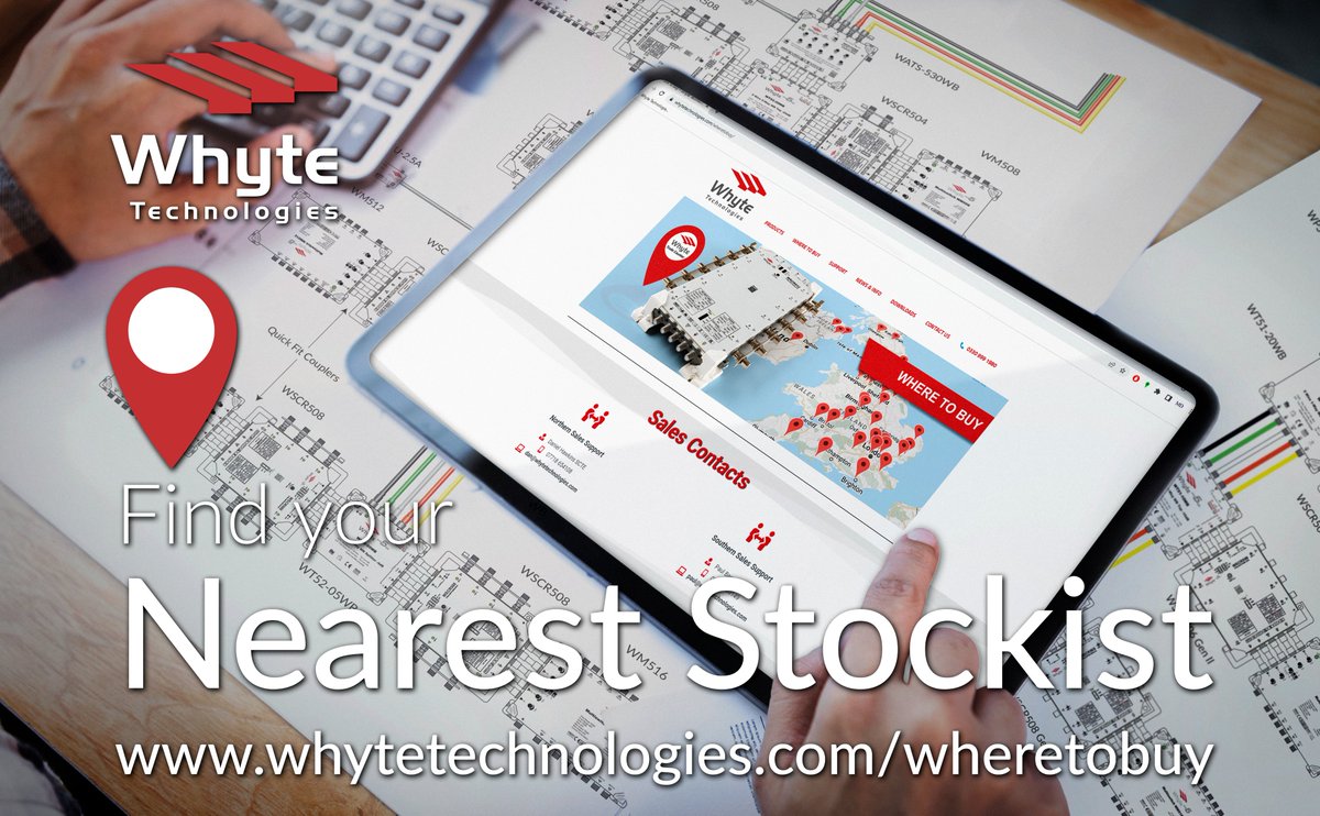 To find your nearest Trade Counter.

Use the quick &amp; easy "Search by Post Code or Area" map from the Whyte website on your Smart Phone, Tablet or PC.

Simply go to: whytetechnologies.com/wheretobuy