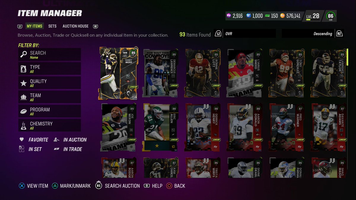 sacksnfacts's tweet photo. @MaddenNFLDirect Half of my binder and over $500 worth of cards just turned BND for no reason when changing abilities!!!! This issue needs fixed asap!!! https://t.co/lYMUDnfJ1j