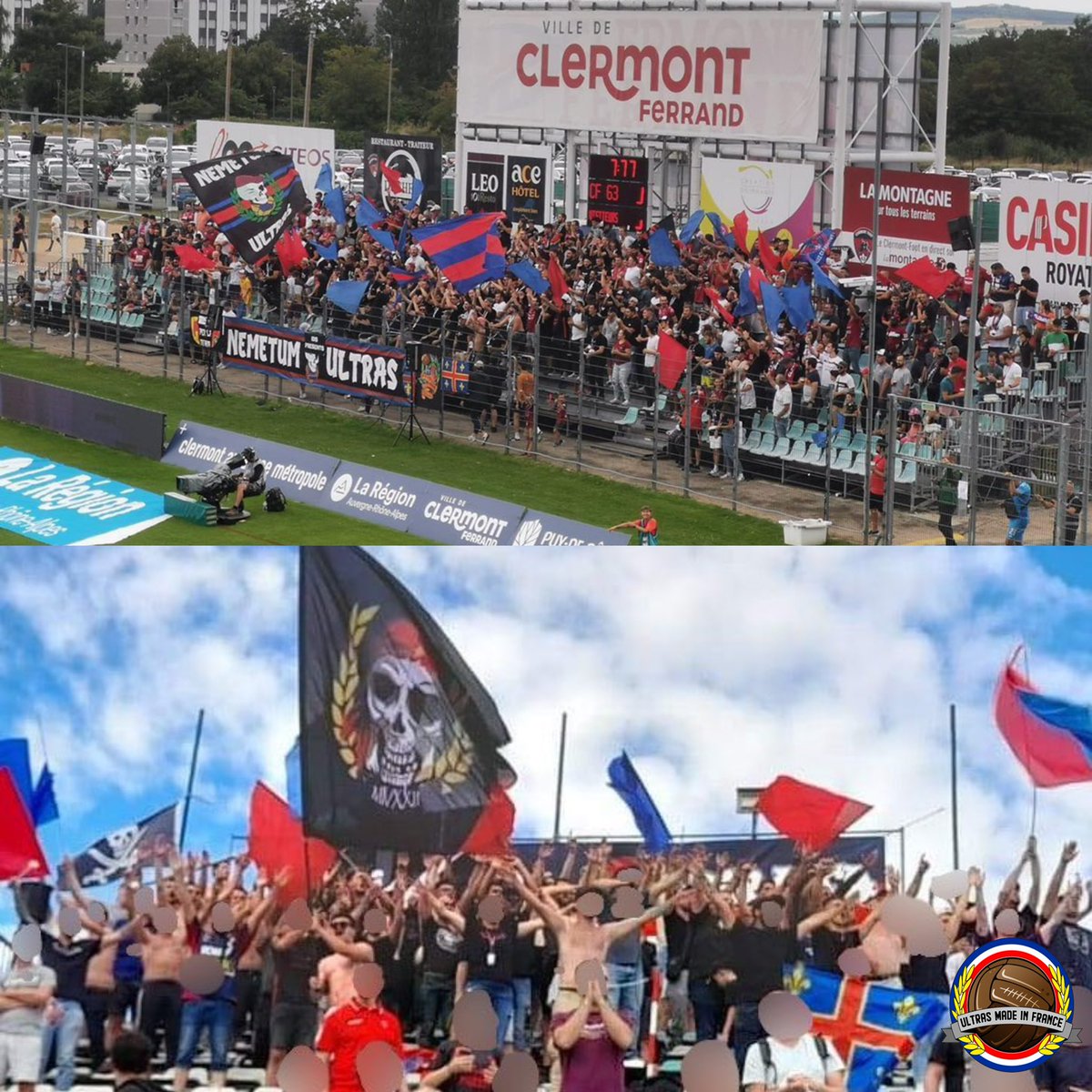 UltrasMadeinFR's tweet photo. ⚽️ Clermont - Nice 
📢 Sekta Pirata &amp; Nementum Ultras 
📆 21 août 2022 
.
.
.
.
.
#ultrasmadeinfrance #sektapirata #sp22 #nemetum #nemetumultras #clermont #cf63 https://t.co/6Fa61NhVUt