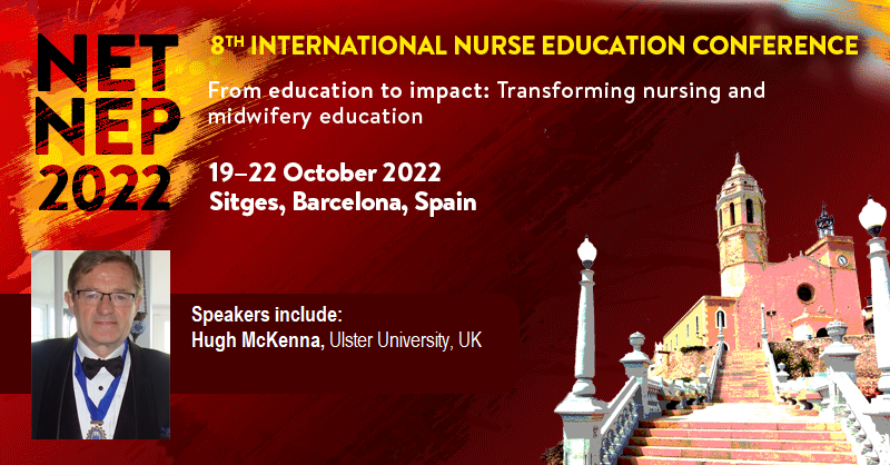 NETNEPCONF's tweet photo. Looking forward to hearing Hugh McKenna @Hughmckh of Ulster University at #NETNEP2022. View the full programme and register now to join more than 600 international delegates at https://t.co/iFKpeWY6Ky #nurseeducation https://t.co/Rn3LSFFxHn
