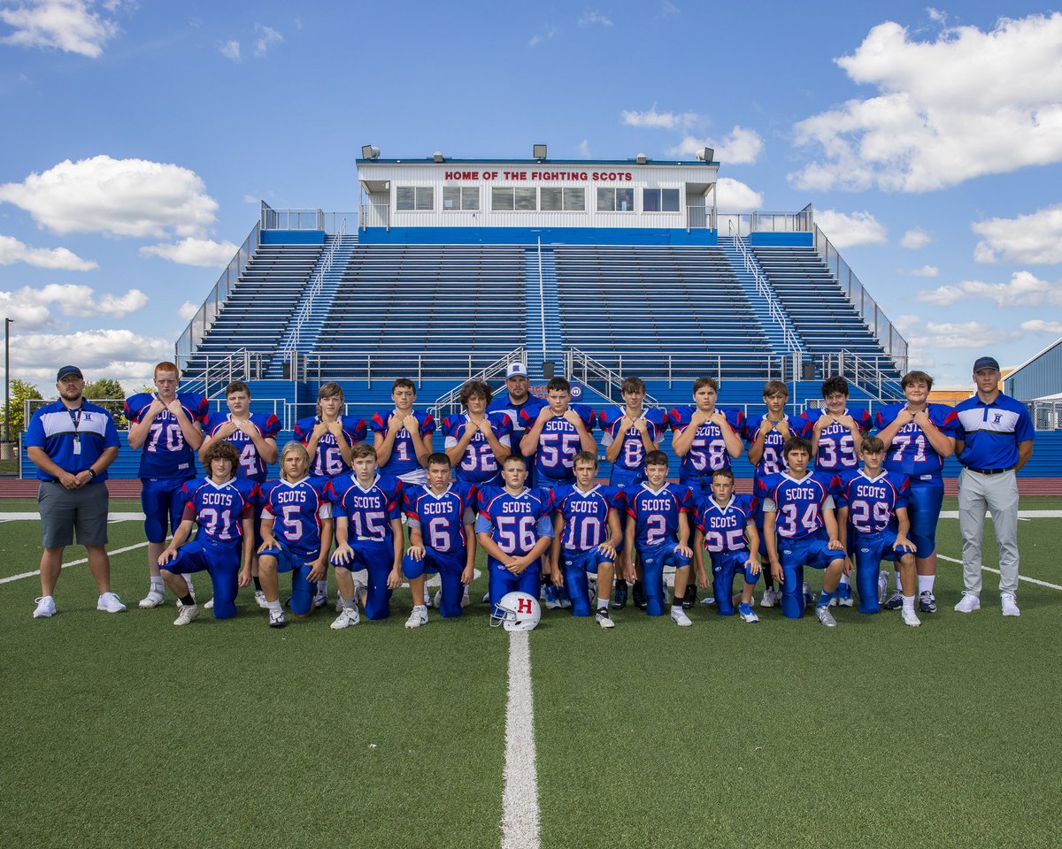 HLSD_AD's tweet photo. Good luck to our 7th/8th grade @scotfootballhhs teams tonight at home vs Galion. 7th grade game starts at 5pm. All tickets $5. #GoScots #ForEachStudent @HMS_Scots @MrBradleyHMS @hlsdsports @scotsection_20 https://t.co/lkZ9bOrpo3