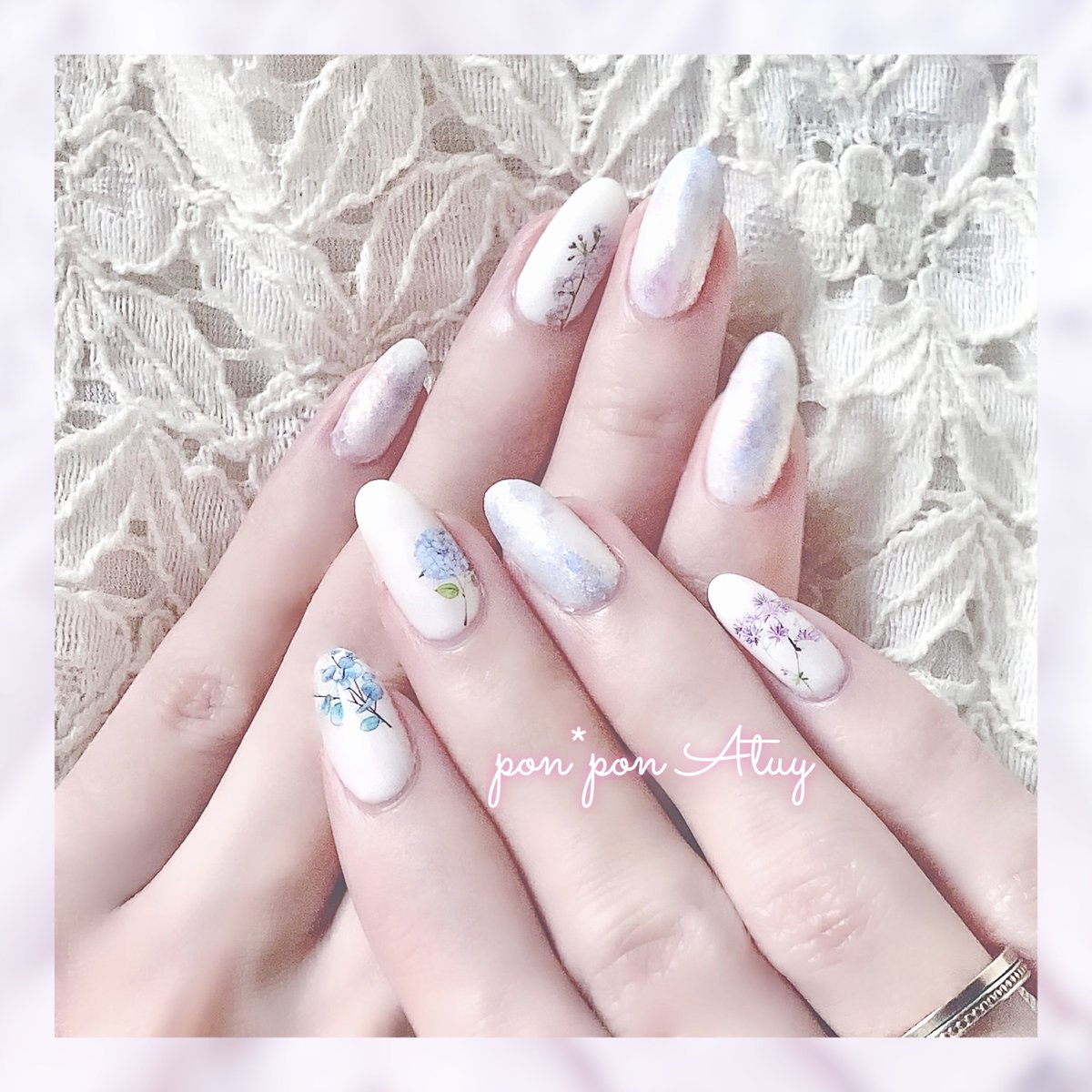 pon2atuy's tweet photo. ひさしぶりにセルフネイル💕✨
だいすきな #キズナイーバー のエンディングのイメージ💐
#nailart #selfnails #anime #kizunaiver #pon2atuy https://t.co/9FMUaMHpk6
