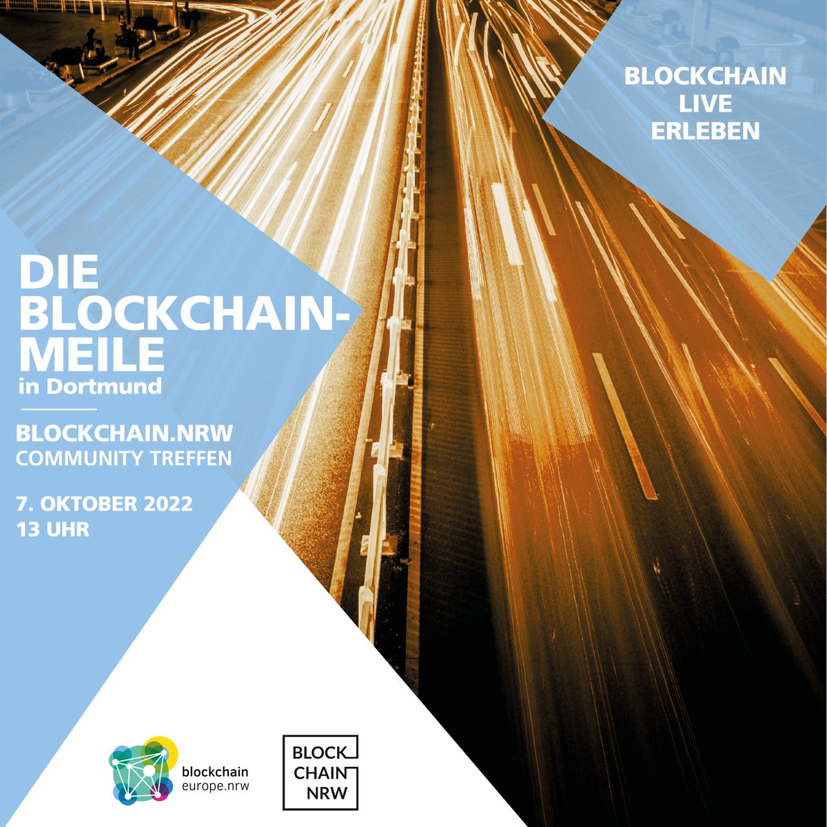 Blockchain Europe (@blockchain1_eu) on Twitter photo Die <a href="/BlockchainNRW/">Blockchain.NRW</a> Community trifft sich am 7. Oktober auf der #Blockchain-Meile in Dortmund @FraunhoferIML. Erleben Sie an 11 interaktiven Stationen Blockchain für die Praxis in #Logistik und #scm! ➡bit.ly/3pH66HR Los geht's um 13 Uhr. Die <a href="/BlockchainNRW/">Blockchain.NRW</a> Community trifft sich am 7. Oktober auf der #Blockchain-Meile in Dortmund @FraunhoferIML. Erleben Sie an 11 interaktiven Stationen Blockchain für die Praxis in #Logistik und #scm! ➡bit.ly/3pH66HR Los geht's um 13 Uhr.