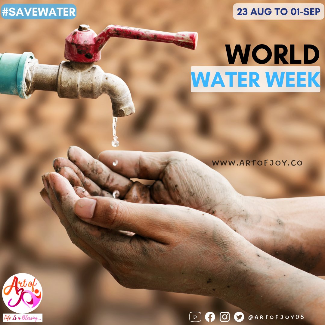 artofjoy08's tweet photo. #WorldWaterWeek2022
Water is the basis of all needs, we can't #live without it for more than a few days.
Let's Save #Water
#WorldWaterWeek #SaveWater #saveEarth #WWWeek #WWWeek2022 https://t.co/hecbtFtdm8