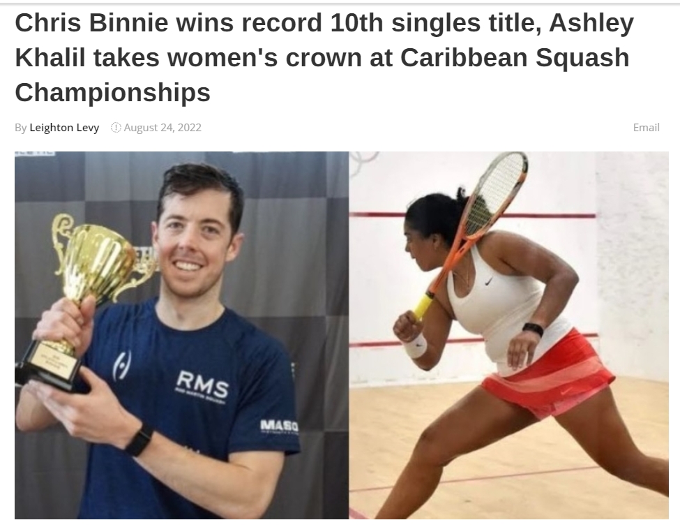 In <a href="/SportsMax_Carib/">SportsMax</a>

<a href="/Chris_Binnie/">Chris Binnie</a> wins record 10th singles title, Ashley Khalil takes women's crown at Caribbean Squash Championships

sportsmax.tv/other-sports/c…