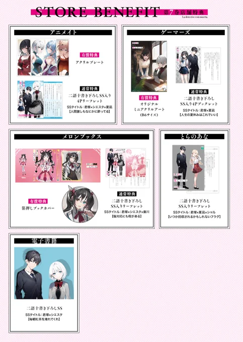 【7巻発売】『探偵はもう、死んでいる。7』が本日となりました。6巻から少しお時間をいただきましたが、ここからはまたテンポ良くシリーズを展開していければと思います!再始動第1弾となる7巻は物語の面白さはもちろん、初回特典や購入特典なども豪華にご用意しておりますので是非お求めください! 