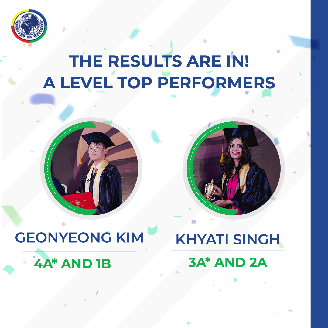 BISchool1969's tweet photo. We are extremely proud of our A level top performers! Well done Geonyeong and Khyati.
#BIS #BangaloreInternationalSchool #bestschoolsofbangalore #bestschoolsinbangalore #results #Aslevelresult #Alevelresult https://t.co/ZSuniFKTM9