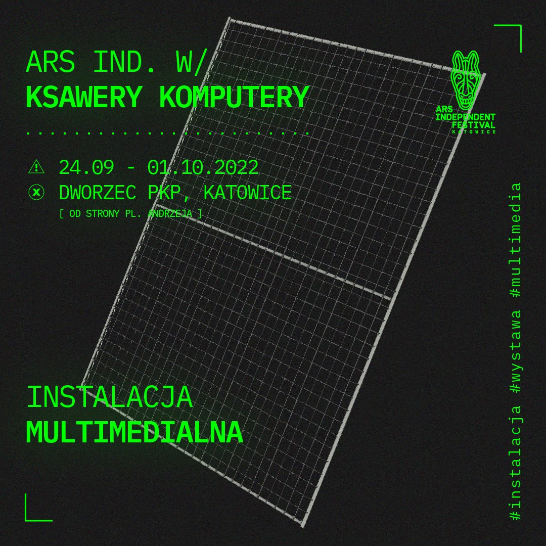 ArsIndependent's tweet photo. Słówko na dziś: FIGITALNY

🖼Przygotowana dla festiwalu instalacja to cyfrowe lustro, zmieniające nasze odbicie w światło. Odbicie człowieka zostaje przechwycone i przeniesione na ekran.

🀺 Figitalny to fizyczny i cyfrowy jednocześnie.

👁Widzimy się na dworcu.

#Katowice https://t.co/T1OyjPlTKO