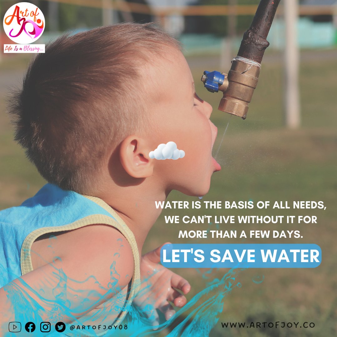 artofjoy08's tweet photo. #WorldWaterWeek2022
Water is the basis of all needs, we can't #live without it for more than a few days.
Let's Save #Water
#WorldWaterWeek #SaveWater #saveEarth #WWWeek #WWWeek2022 #artofjoy08 https://t.co/0Mky11uDNT