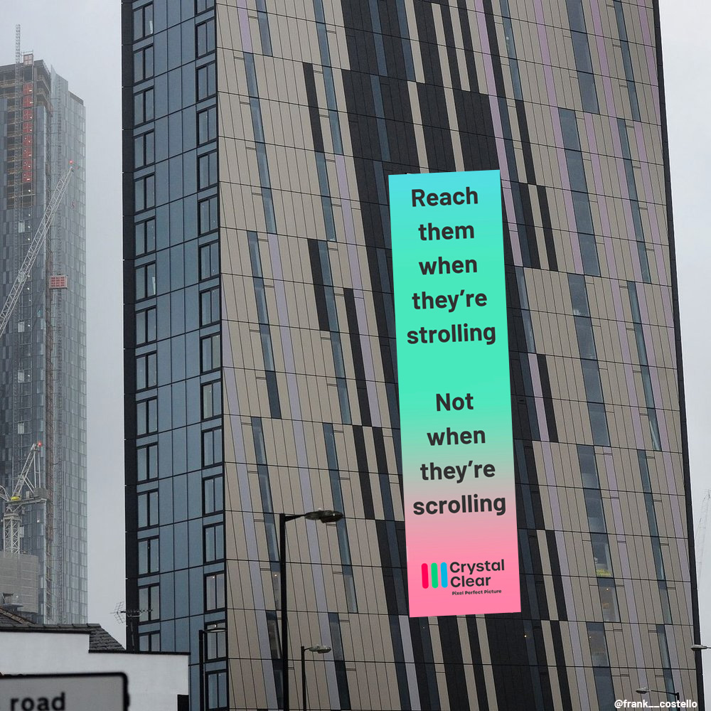 frank__costello's tweet photo. OMB of the Day:
Create posters to advertise the uniquely-shaped Axis Tower ad space to brands &amp; get your ad up in lights to be seen across Manchester 
@CrystalClearMG @OneMinuteBriefs 
 #AxisTowerAds https://t.co/RMqL5I5sNA