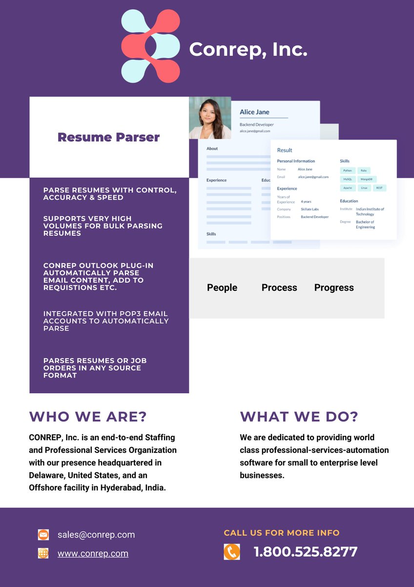 conrep_inc's tweet photo. Time to SWITCH to Conrep Resume Parser to QUICKLY parse resumes to centralize the repository effectively. @conrep_inc
Know more on https://t.co/iegditpqPQ
#resume #parsing #parser #saas #jobrequirement #outlook #ats #hrms #candidate #hiring
#conrep https://t.co/RtdjKPVn8l