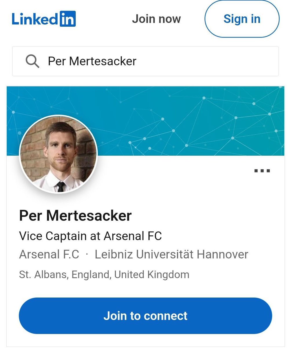 StateOfLinkedIn's tweet photo. Per Mertesackers LinkedIn profile is pure brilliance https://t.co/3b3Sab0KU6