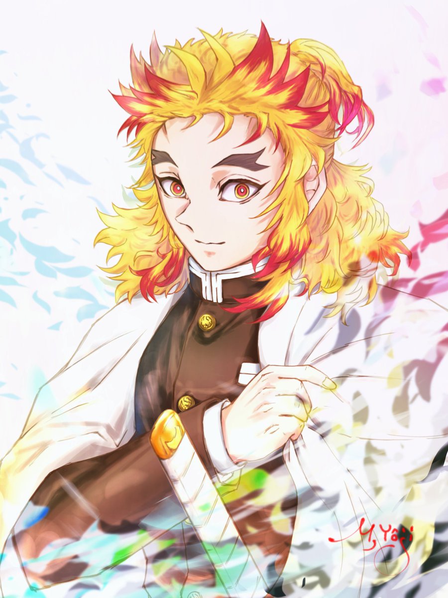 丸太のようじさんがTwitterに投稿した煉獄杏寿郎(鬼滅の刃)のイラスト。